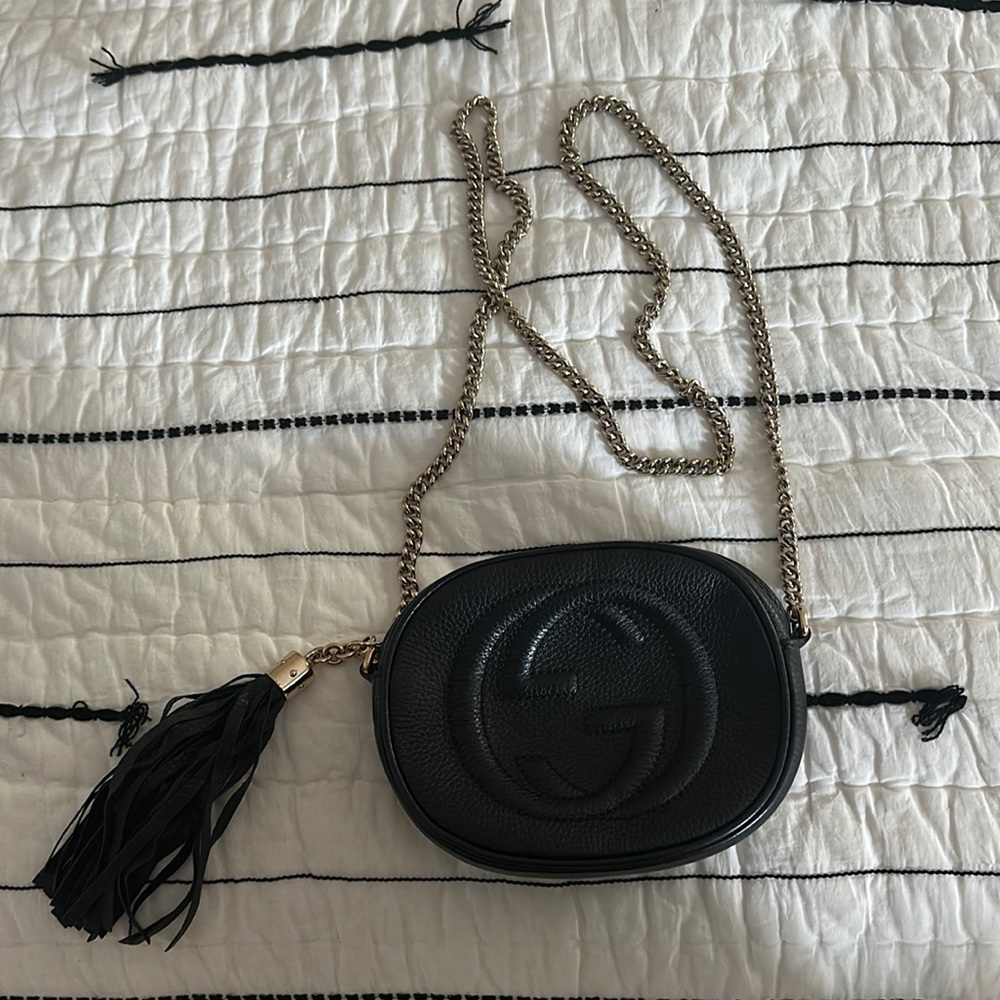 Black Gucci Crossbody w/ Tassel